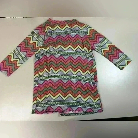 Flamingo urban bright neon medium open front cardigan layering career office - Picture 11 of 11